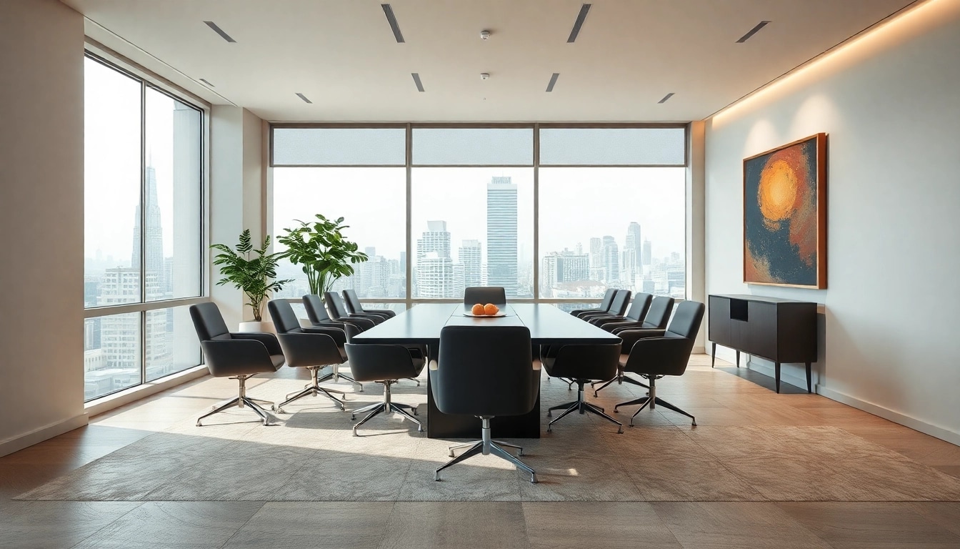 Professioneller Meetingraum in einer Headhunter Agentur mit natürlichem Licht und modernem Design.