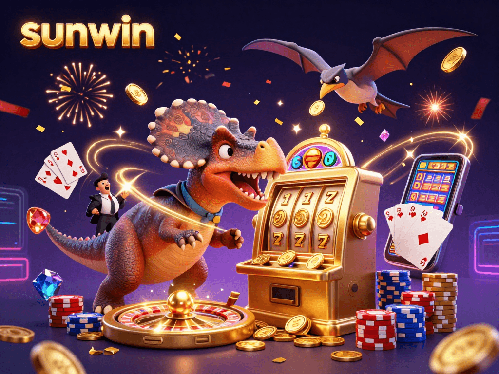 Win big at sunwin with a pachycephalosaurus jackpot moment, featuring coins and excitement!