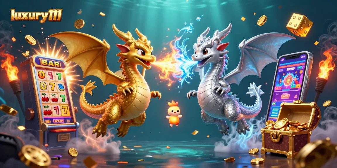 Experience luxury111 casino excitement with dragons in a vibrant jackpot illustration, full of thrilling elements.