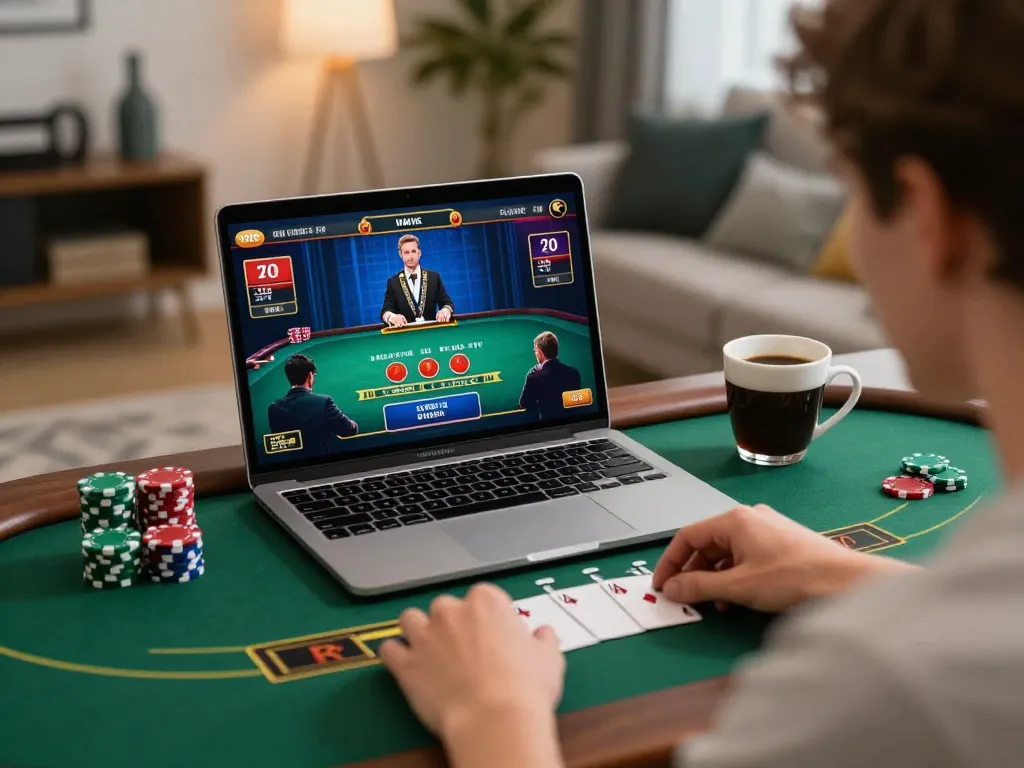 Engaging in online blackjack while using link vào qq88 to access the game interface.