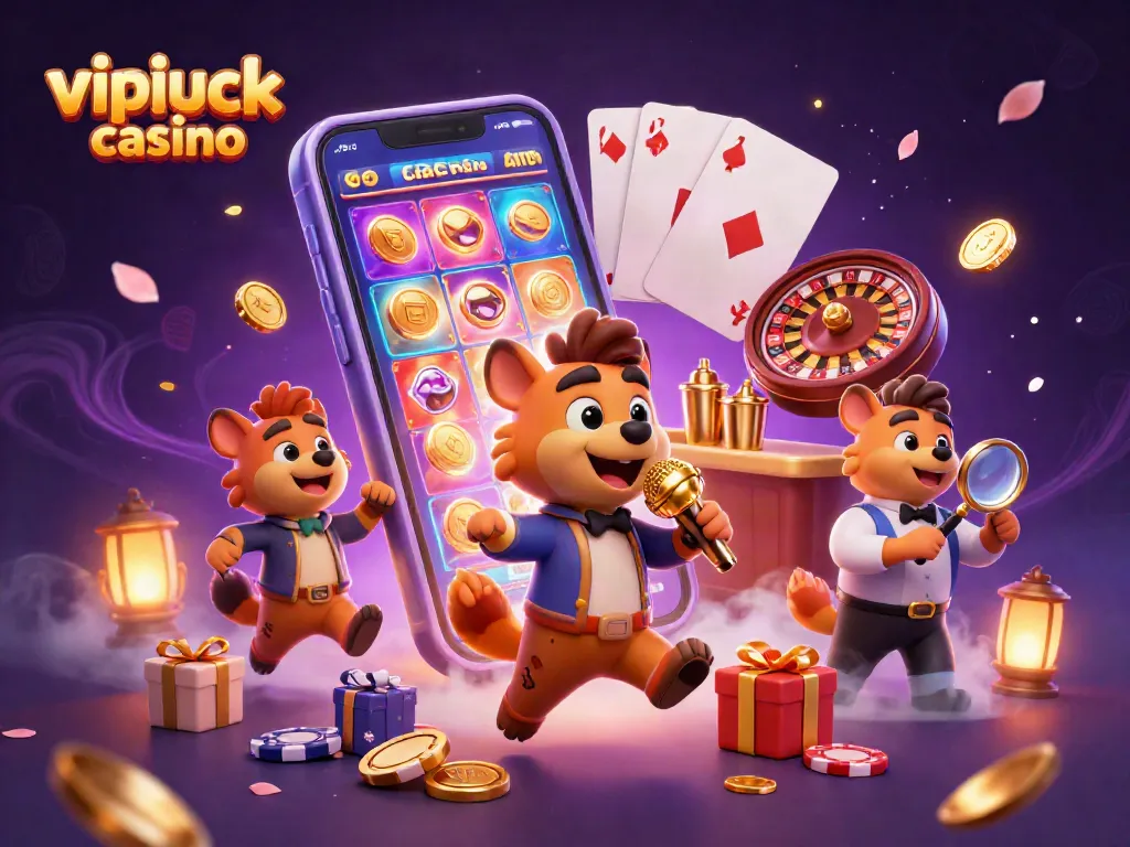 Engage in the fun at vipluck casino with hyenas showcasing a vibrant comedy casino club scene.
