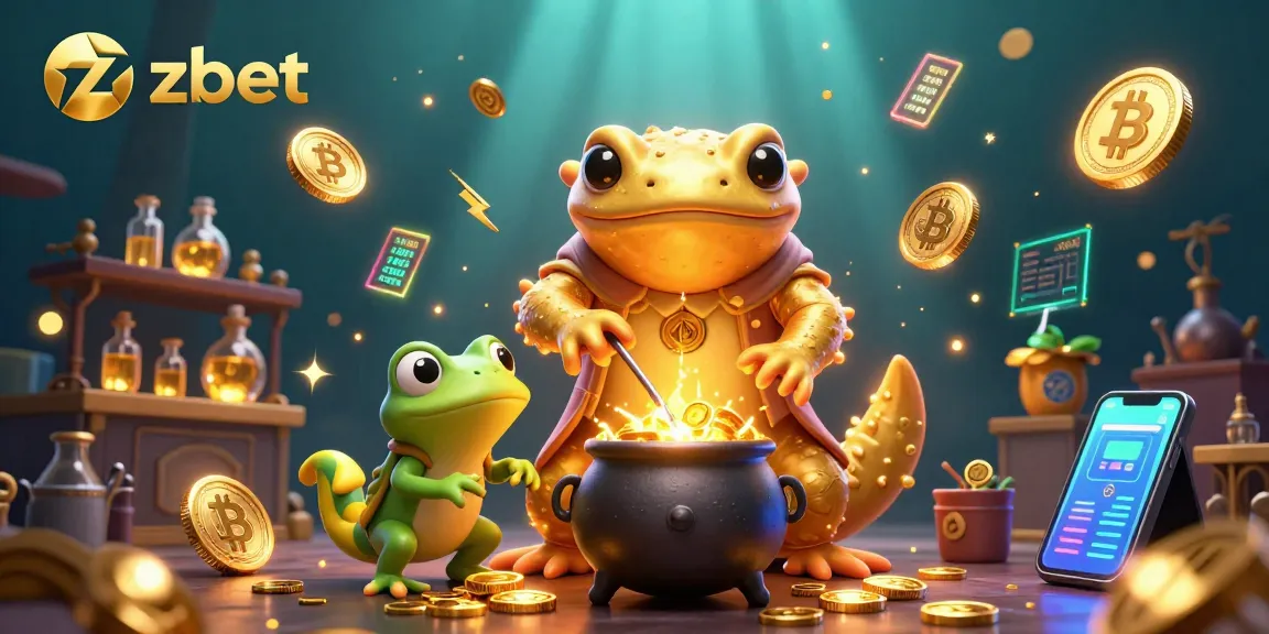 Engage with ZBET's dynamic gaming world featuring enchanting characters, golden treasures, and rich casino elements.