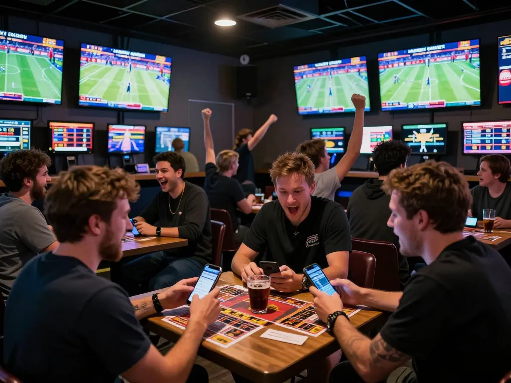 Fans actively betting on sports events at 79king-vn with live screens showing game action.