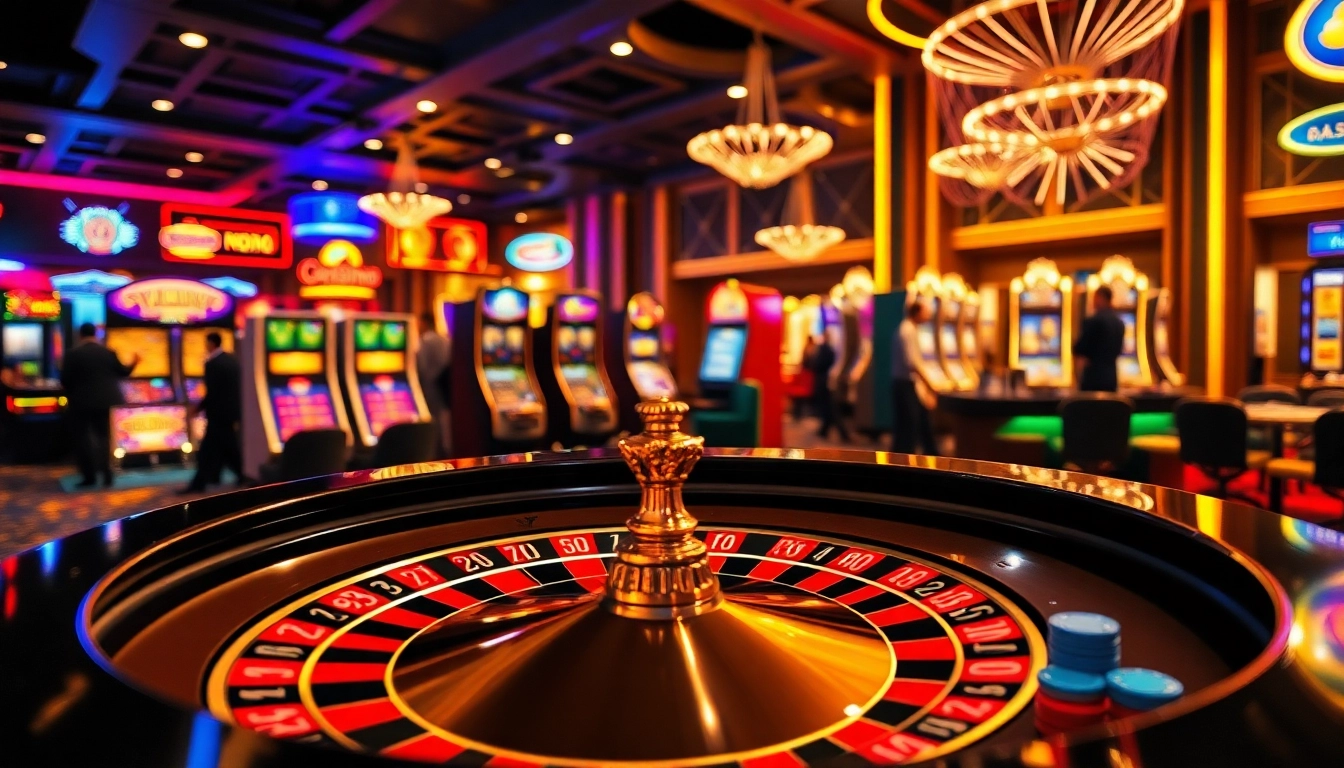 Golisimo Germany zeigt einen glamourösen Roulettetisch in einem lebhaften Casino.