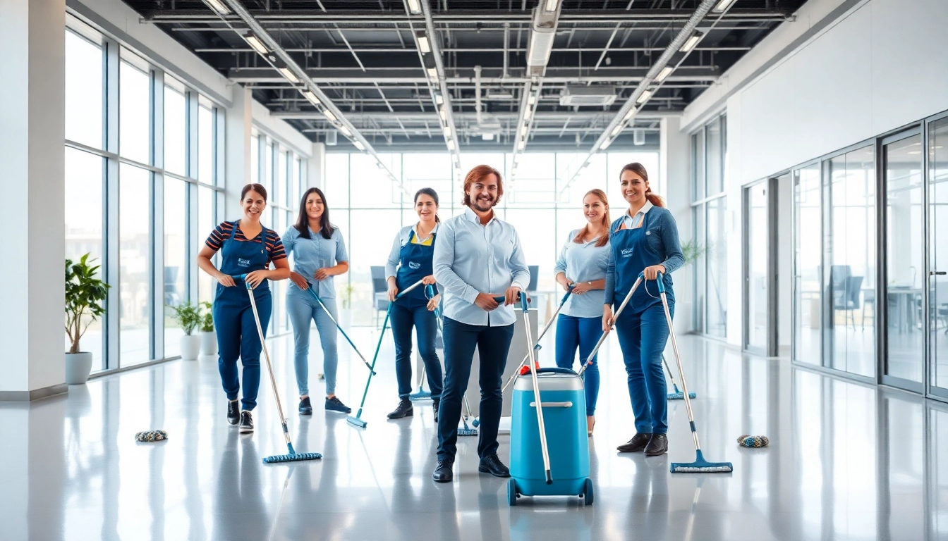 Effiziente Gebäudereinigung Ulm von professionellen Reinigungskräften in modernen Büros.
