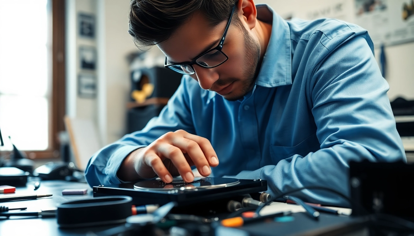 Effektive datenrettung externe festplatte durch einen Techniker in einem professionellen Umfeld.