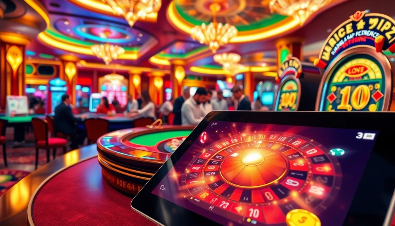 Experience a thrilling moment at 33win's luxurious online casino, showcasing glamorous roulette and poker action.