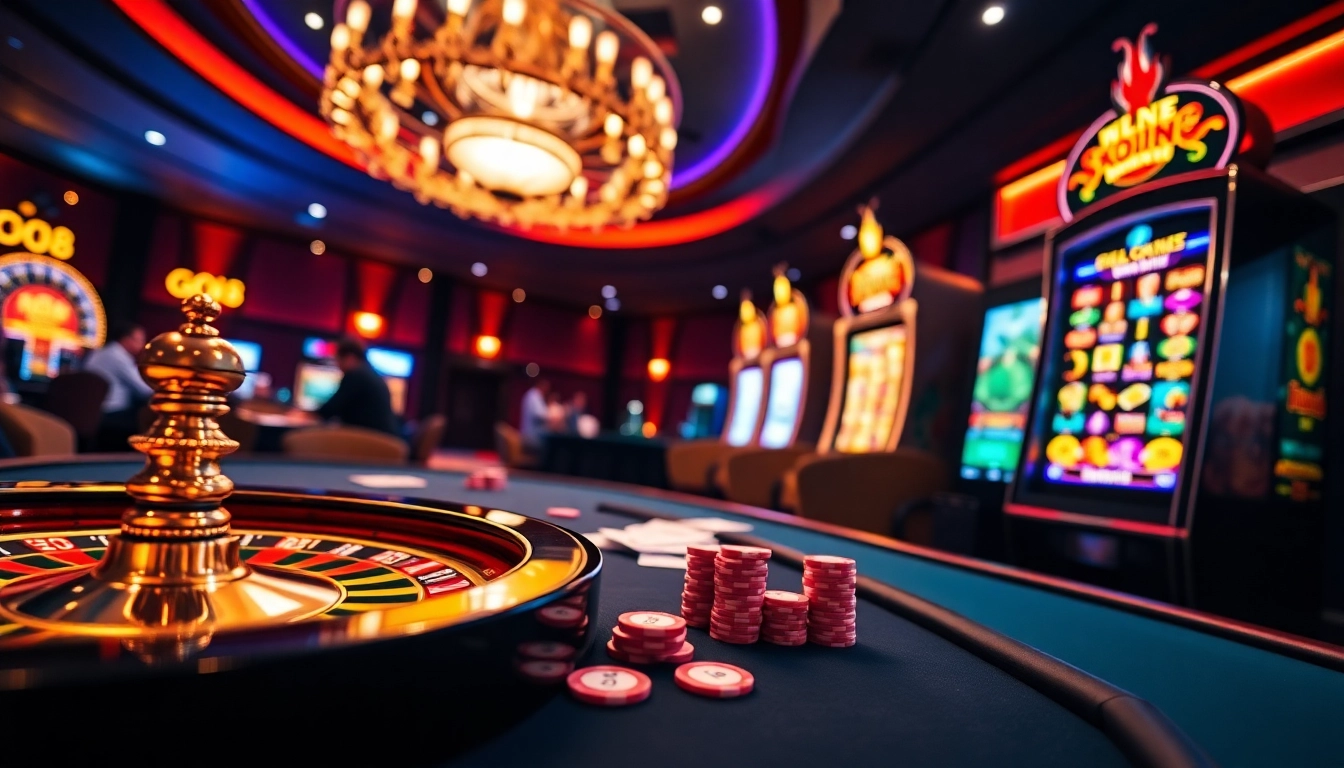 Elevate your gaming experience with go8's luxurious casino tables and vibrant slot machines.