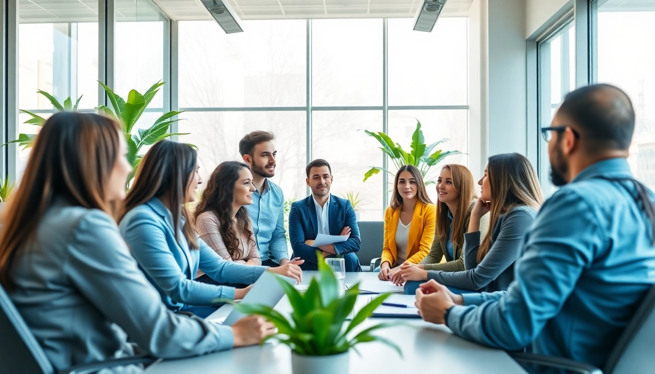 Headhunter Ingenieure engaged in a professional recruitment discussion in a modern office.