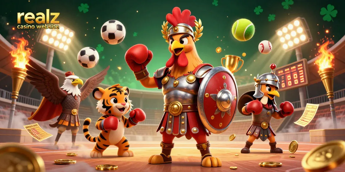 Erleben Sie die beste Zeit auf der realz casino website mit einer spektakulären Glücksspiel-Illustration.