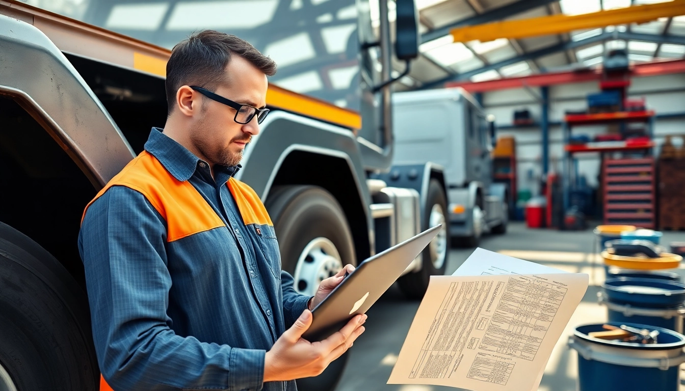Lkw Gutachten Augsburg - Expert evaluates a heavy-duty truck meticulously