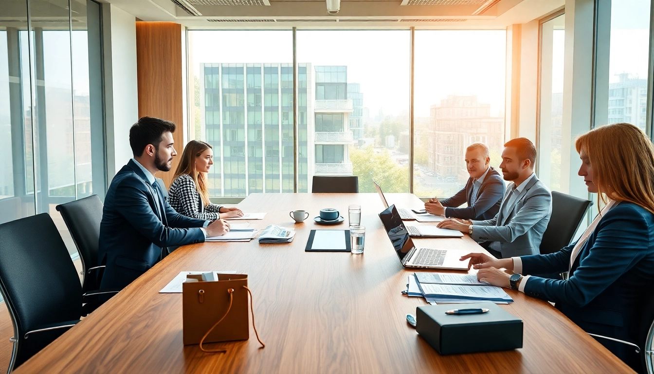 Personalberater Vertrieb diskutieren strategische Ansätze in einem modernen Büro.
