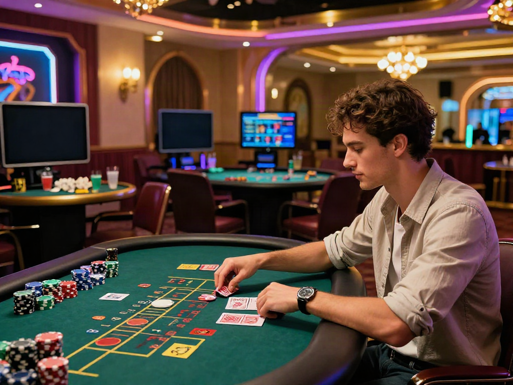 Xo88 player enjoying an engaging casino experience at a stylish gaming table.