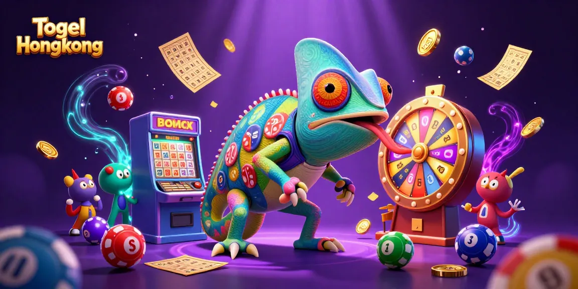 Enjoy thrilling Togel Hongkong draws with colorful lottery balls, golden tickets, and dynamic prize elements.
