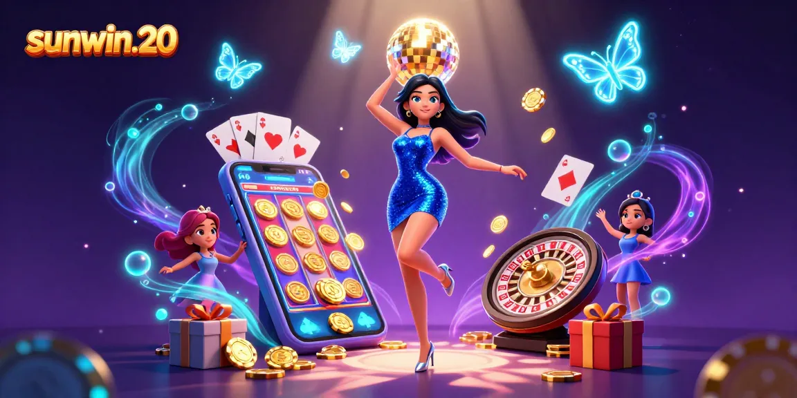 Engage in thrilling slots at sunwin.20 with glamorous gameplay featuring vibrant reels and energetic atmosphere.