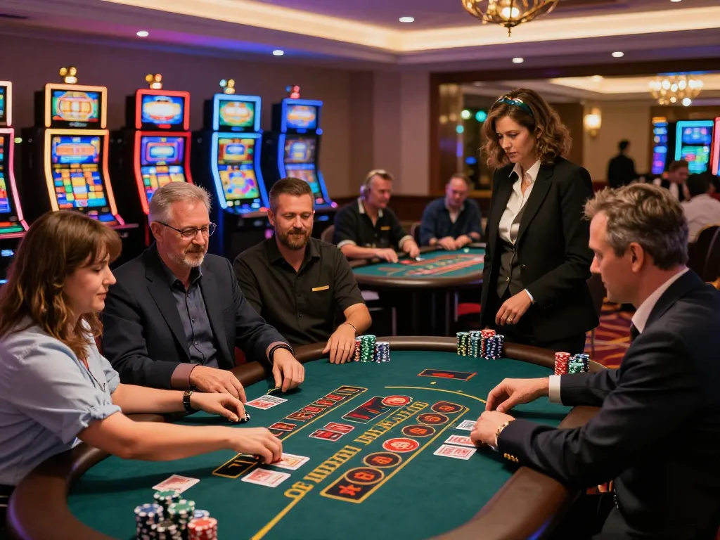 Experience thrilling table games at dn88's vibrant casino gaming floor.