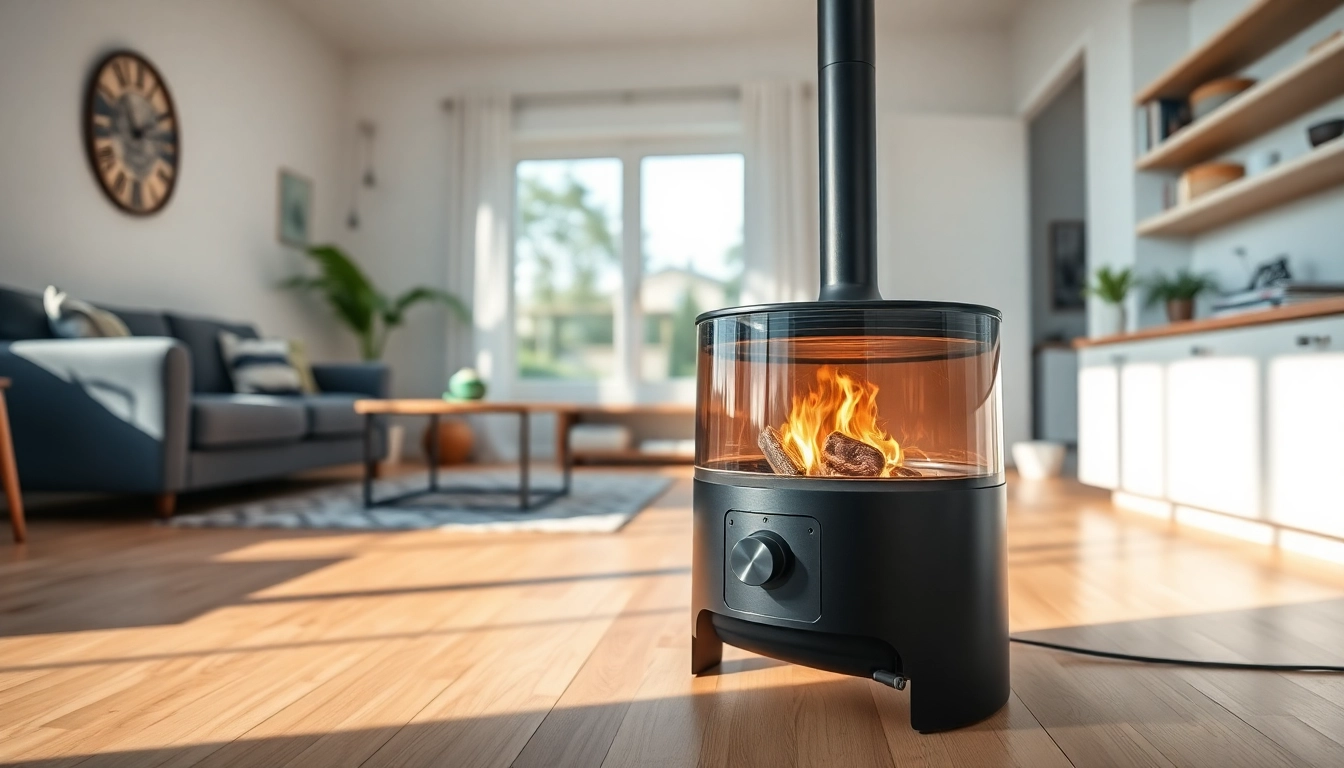 Staubsauger cleaning a wooden floor effortlessly in a bright living room, showcasing its sleek design.
