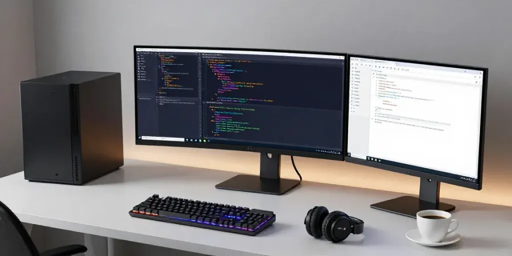 Innovative Technologie-Entwicklungsumgebung mit gg, Softwareprogrammierung und moderner Ausstattung.