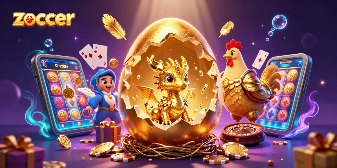 Zoccer players enjoy a dynamic gaming experience with a golden dragon and casino elements.