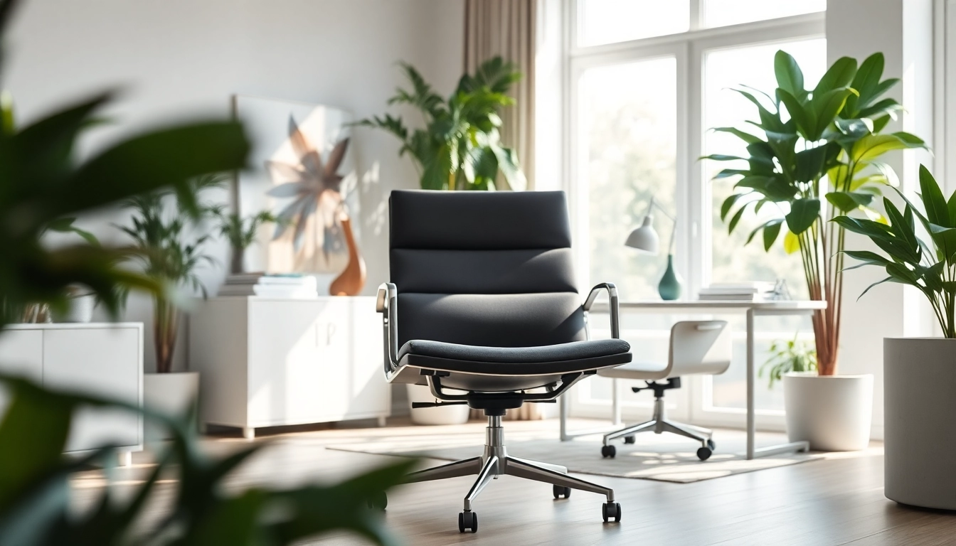 Erleben Sie den eleganten Stil eines refurbished Vitra Stuhls im modernen Büro.