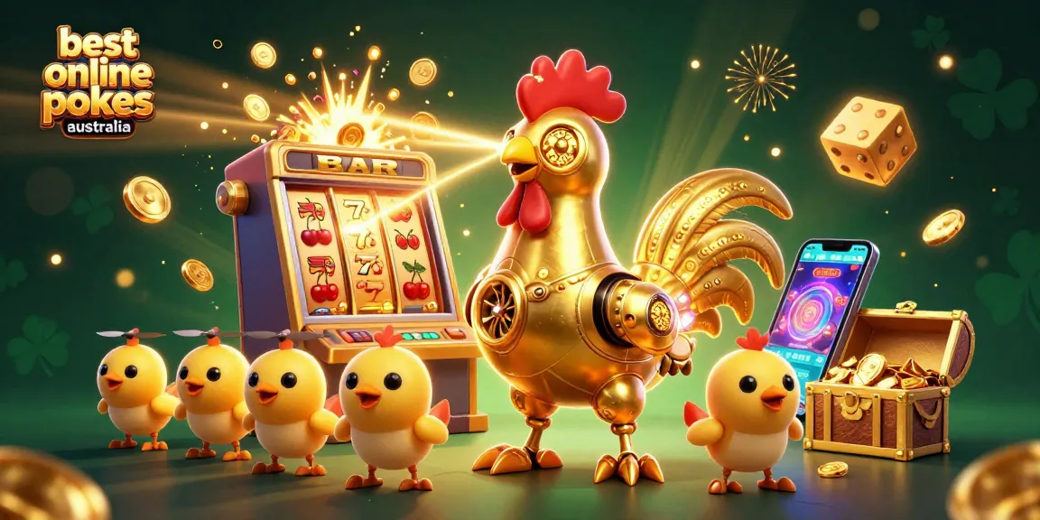 Experience the excitement of best online pokies Australia with a vibrant 3D cartoon casino scene full of action.