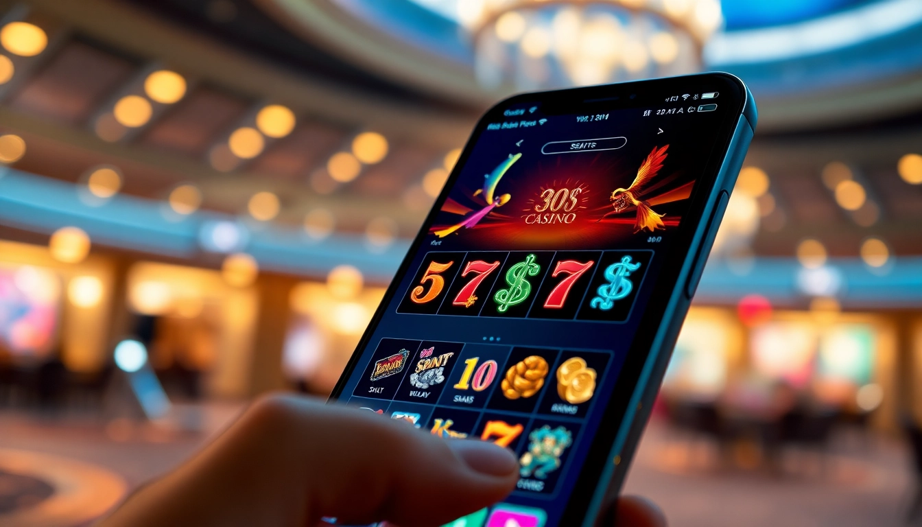 Entdecke die besten Casino apps mit einer ansprechenden Benutzeroberfläche auf einem Smartphone, um in die Welt des mobilen Spielens einzutauchen.