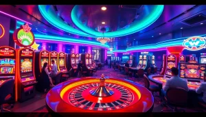 Experience the excitement of online casino real money games in a vibrant digital setting.