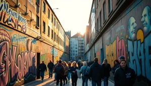 Discover vibrant graffiti in Hamburg featuring abstract designs and local heroes, capturing the city's artistic spirit.