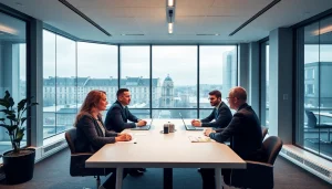 Professionelle Headhunter Mannheim im modernen Büro bei der Zusammenarbeit zur Personalvermittlung.