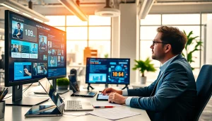 Headhunter IT in action, assisting clients with tailored recruitment solutions in a modern office.