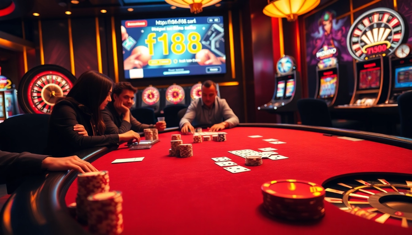 Experience thrilling gameplay at https://f168.sarl/ with vibrant casino tables and exciting gambling scenes.