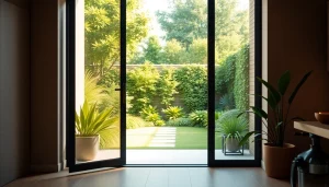 Effiziente insektenschutz terrassentür in einem modernen Zuhause vorgestellt.