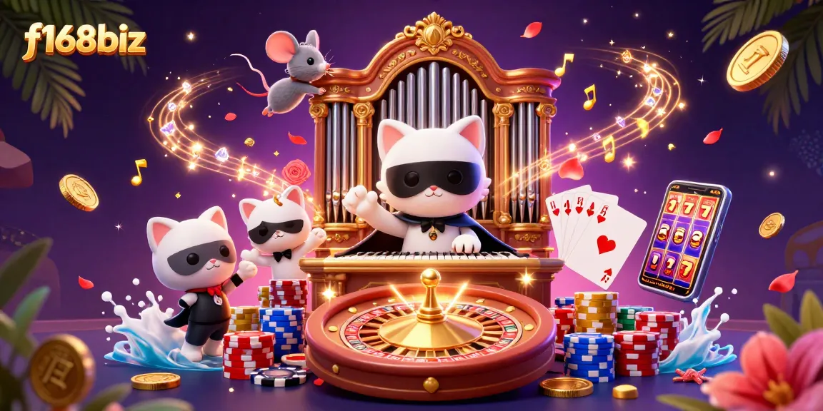 Experience thrilling gaming at f168biz with engaging characters and exciting casino elements.