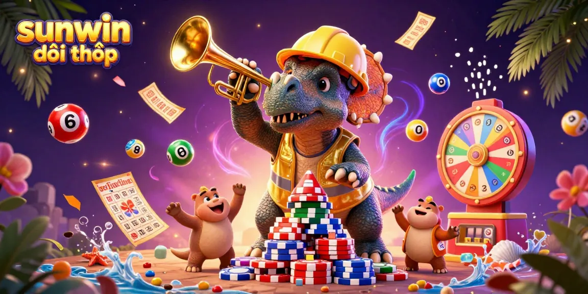 Experience the excitement of sunwin đổi thưởng amidst colorful lottery elements and dynamic casino fun.