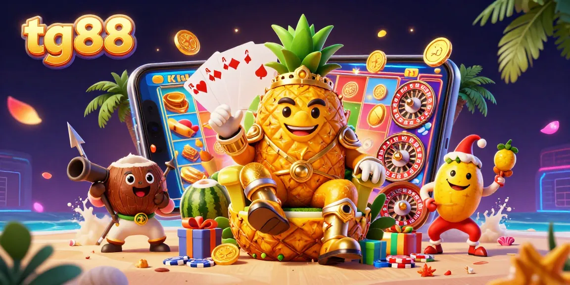 Experience thrilling gameplay with tg88's vibrant 3D casino scene featuring engaging characters and action-packed elements.