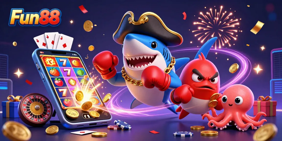 Experience thrilling slots with Fun88's colorful 3D cartoon characters bringing luck and excitement!